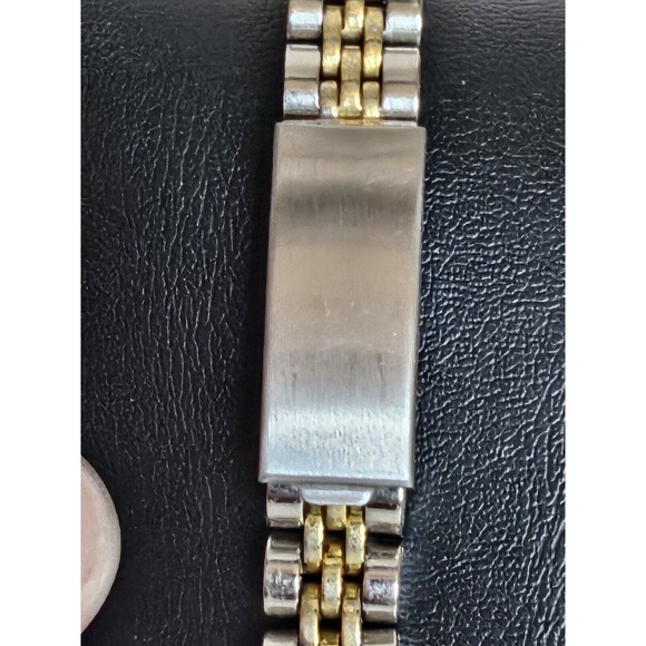 Beauriful Calvin Hill Ladies Two Tone Blue Dial Quartz Watch New Battery Runs - Picture 10 of 12